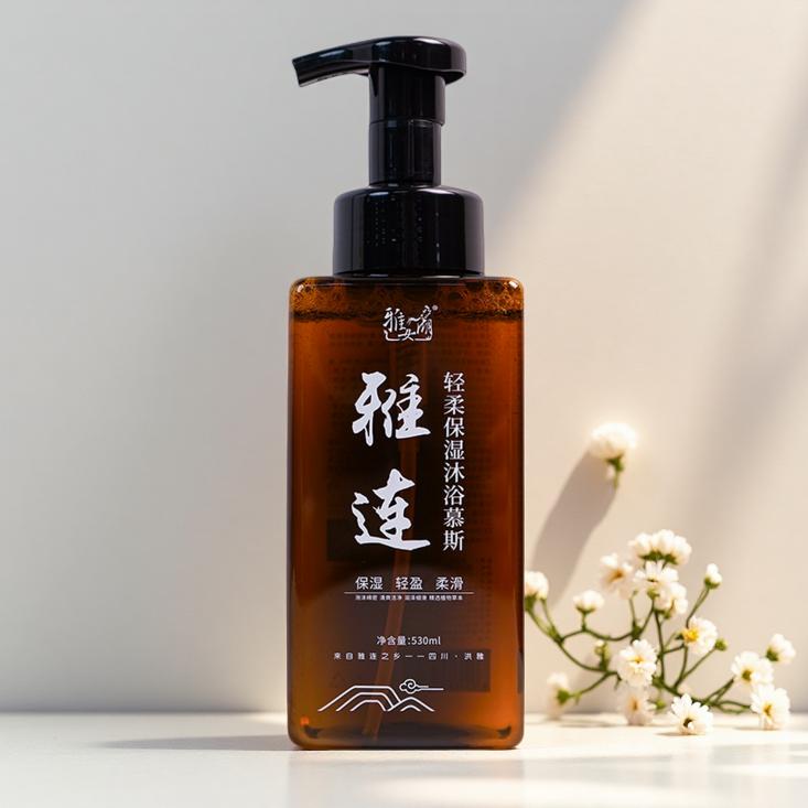 雅连轻柔保湿沐浴慕斯产品包装